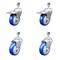 Service Caster 4 Inch SS Blue Poly Swivel 12mm Threaded Stem Caster Total Lock Brake, 2PK SSTSTTL20S414-PPUB-BLUE-M1215-2-S-2 - alternate 2